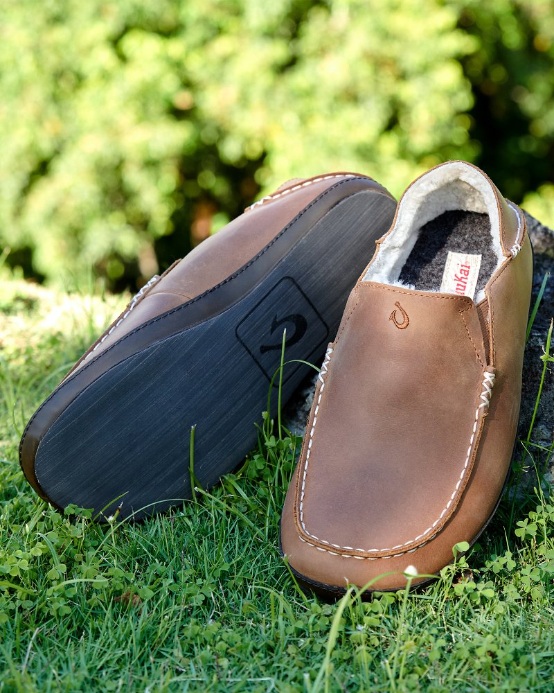 Olukai Men&s Moloa Slipper 7 / - Dark Wood