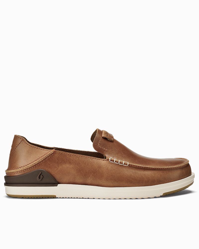 Men's OluKai® Kākaha Leather Slip-On Shoes