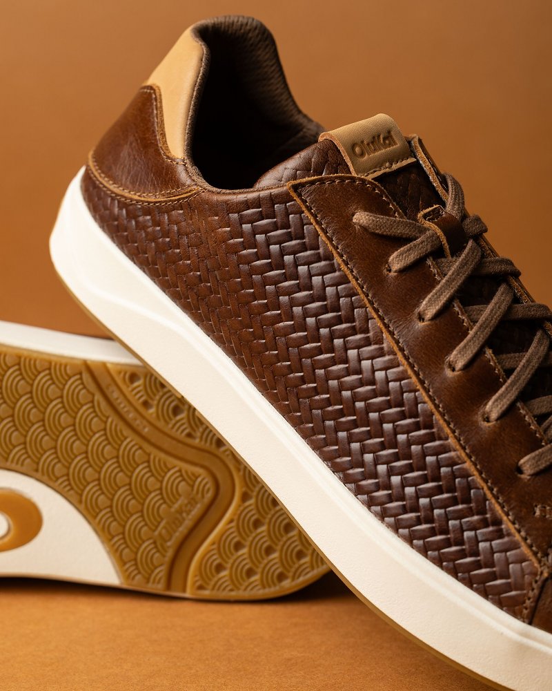 Men's OluKai Lae‘ahi Lī Lauhala Lace-Up Shoes