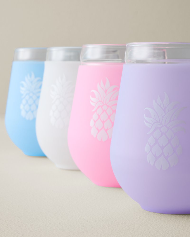 Silicone-Wrapped 16-oz. Stemless Wine Glasses - Set of 4
