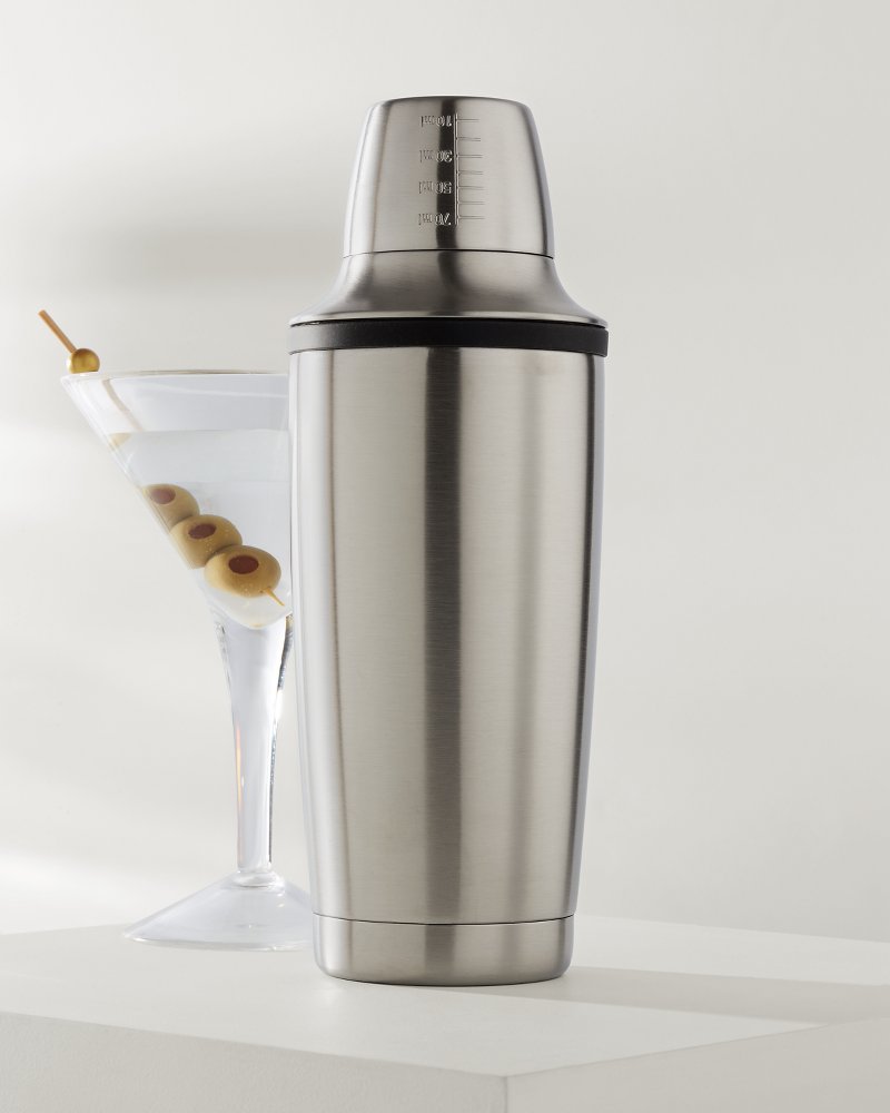 Custom 8 oz. - 3 Piece Deluxe Stainless Steel Cocktail Shaker