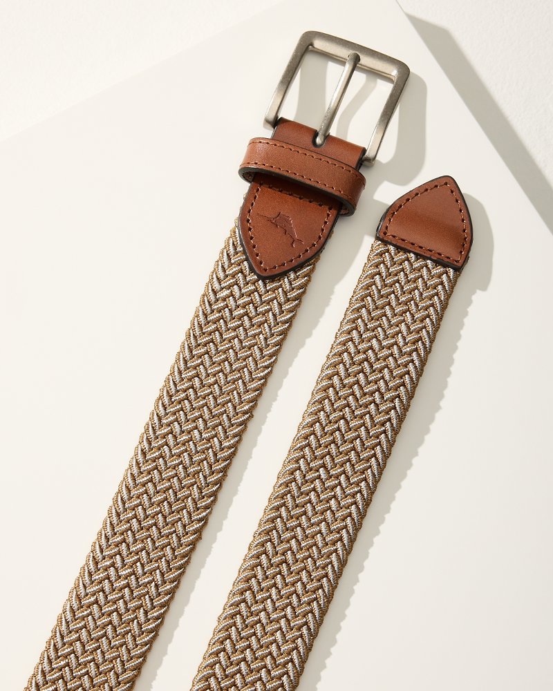 Tommy Bahama Stretch 2-Tone Web Braid Belt