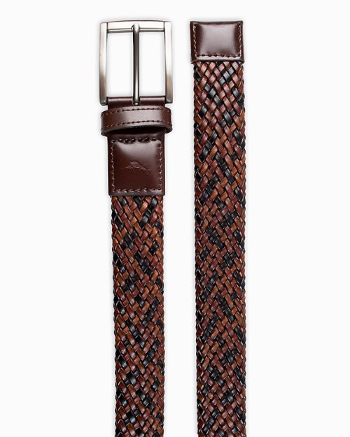 Tricolor Braided Leather Belt