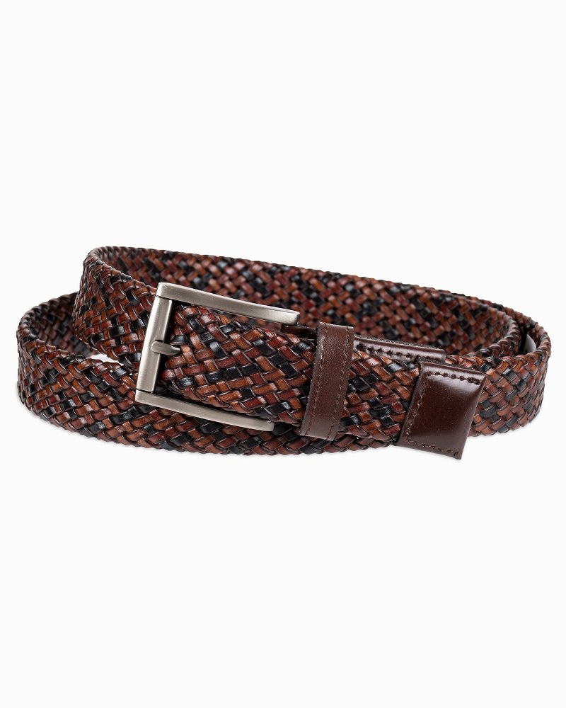 mens braided leather belts made in usa