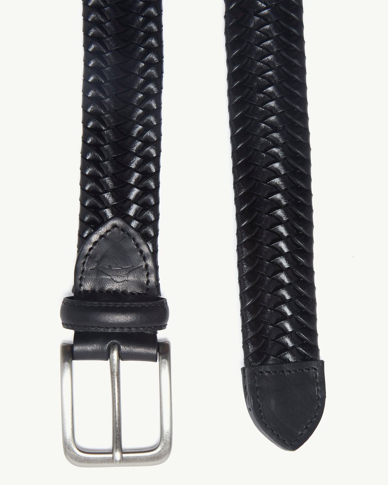 Braided Leather Stretch Belt