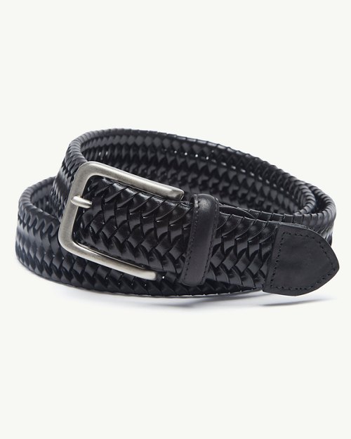 Braided Leather Stretch Belt