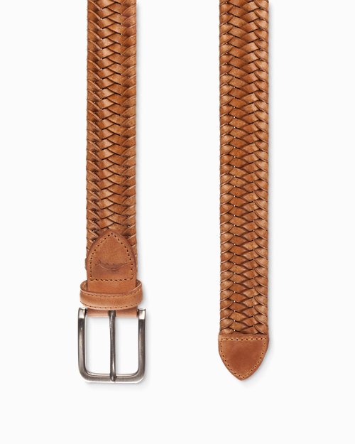 35mm Braided Leather Stretch Belt
