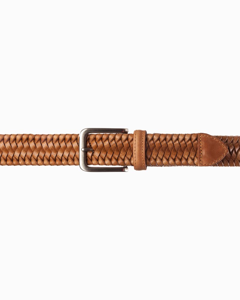 Men's Burnished Handlaced Braided Belt (Pack of 2) by Tommy