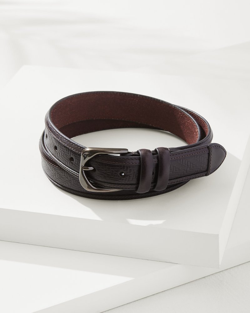 Embossed Leather Belt