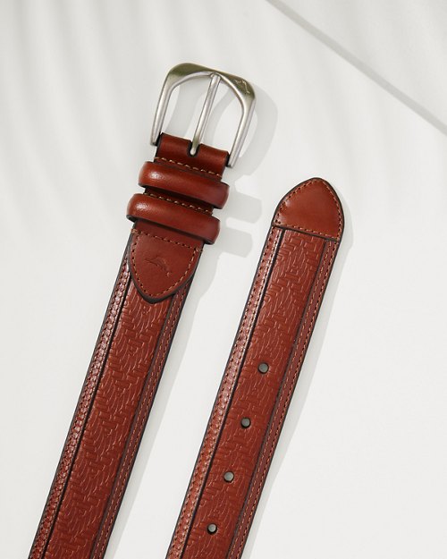 Embossed Leather Belt