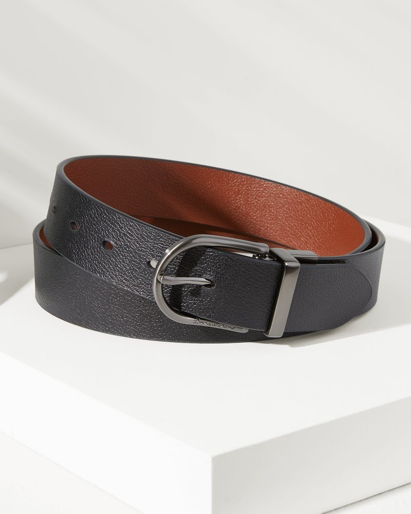 Tommy Bahama Men's Reversible Braided Stretch Belt (Black/Grey, S/M) at   Men's Clothing store