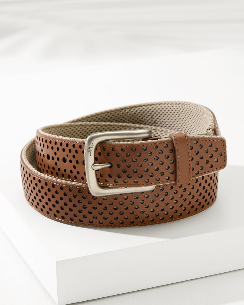 Leather Mesh Cushion Performance Belt