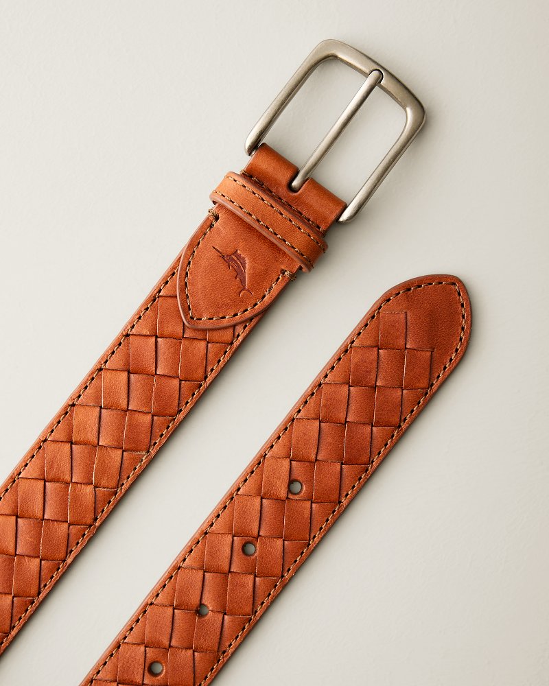 Braided Inlay Lace Leather Belt