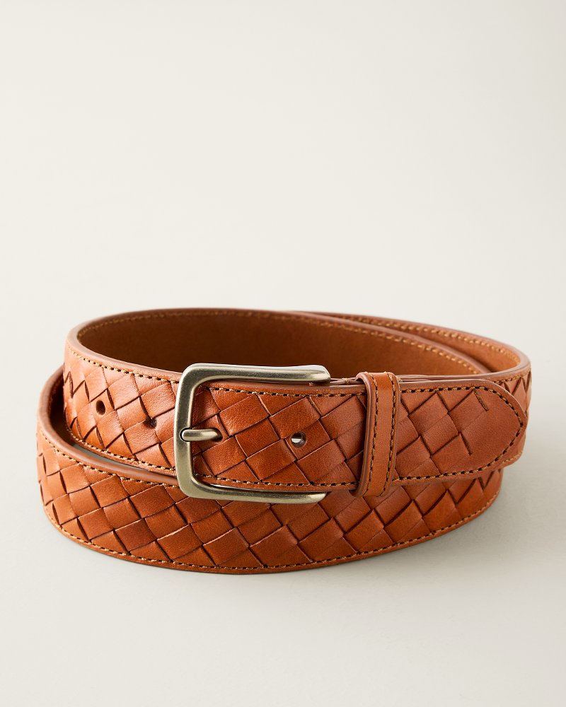 Braided Inlay Lace Leather Belt