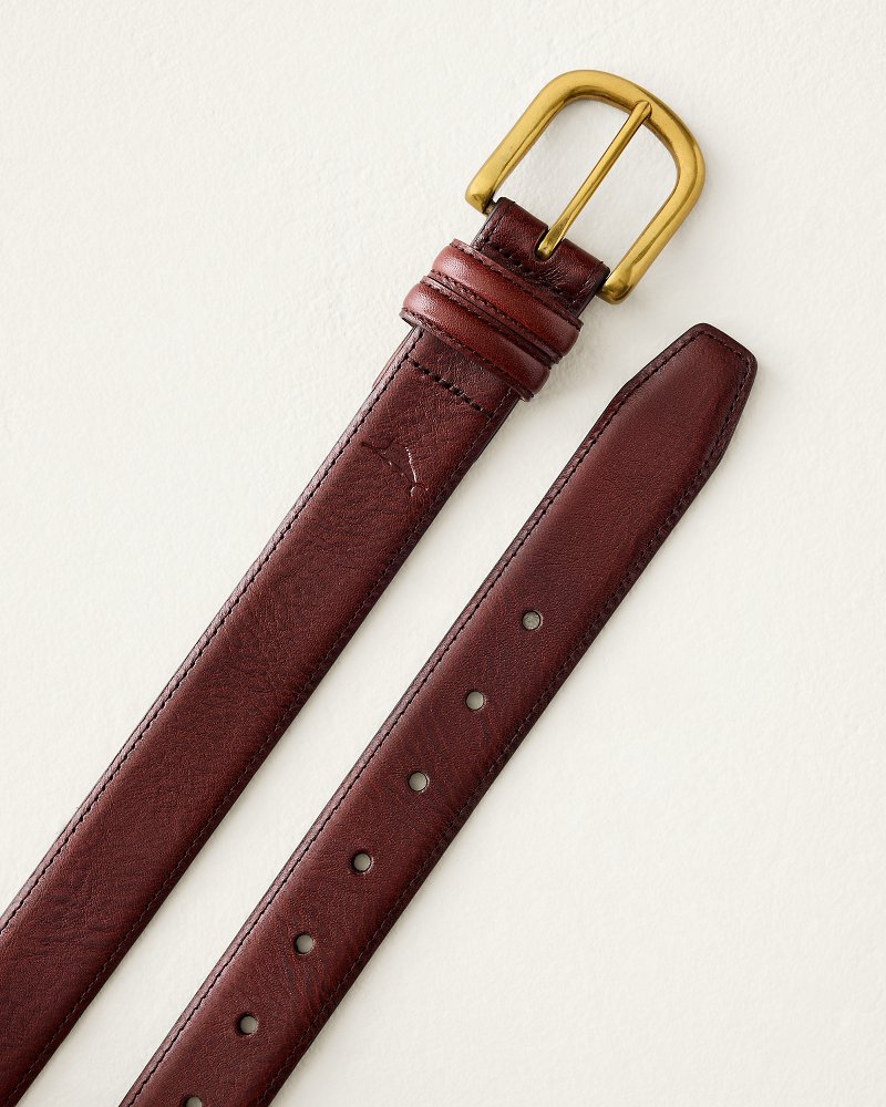 Feather-Edge Stretch Leather Belt
