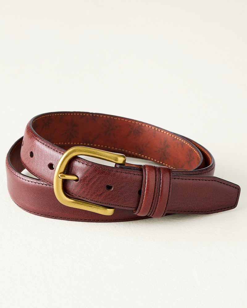 Feather-Edge Stretch Leather Belt