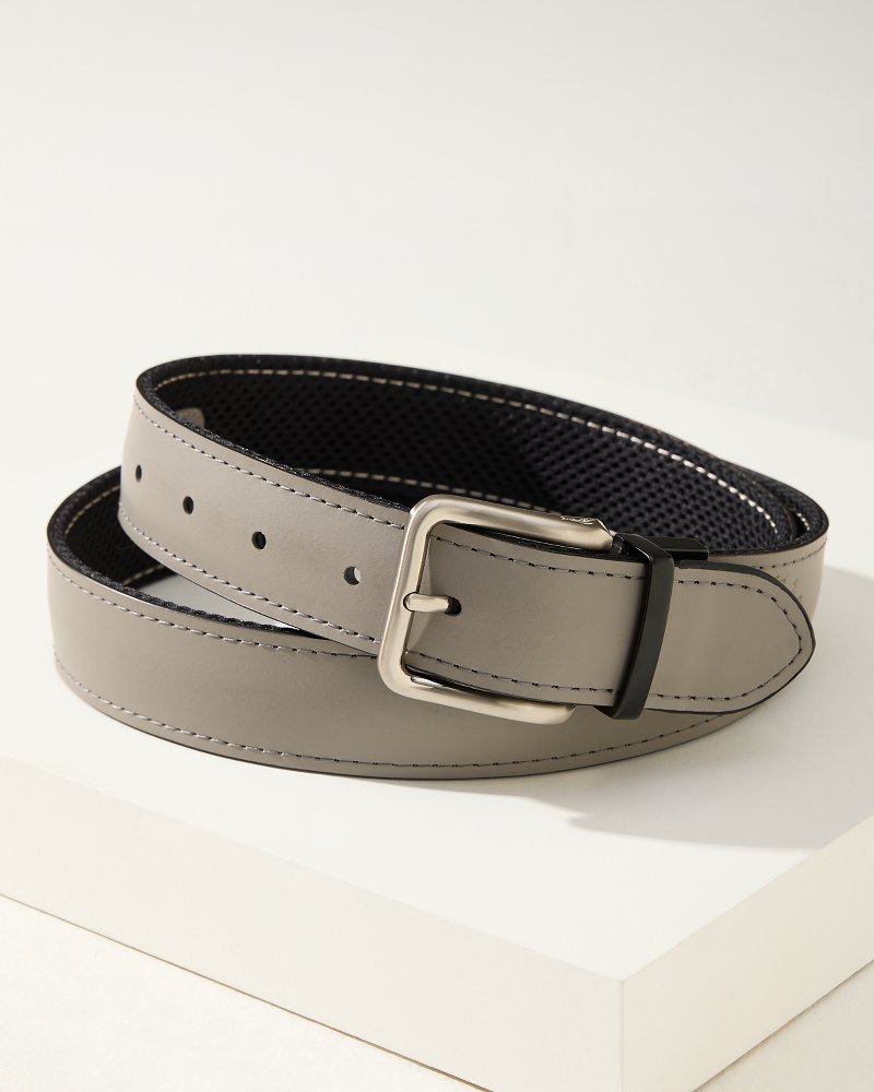 Leather Mesh Reversible Performance Belt