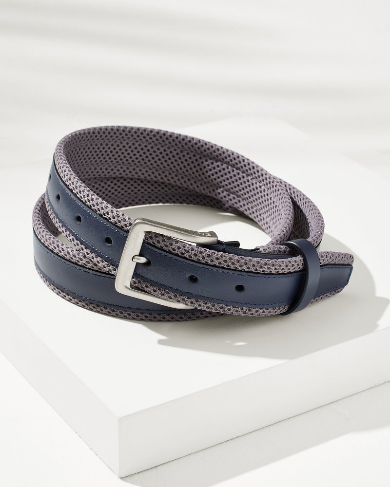 Mesh & Leather Hidden Stretch Belt