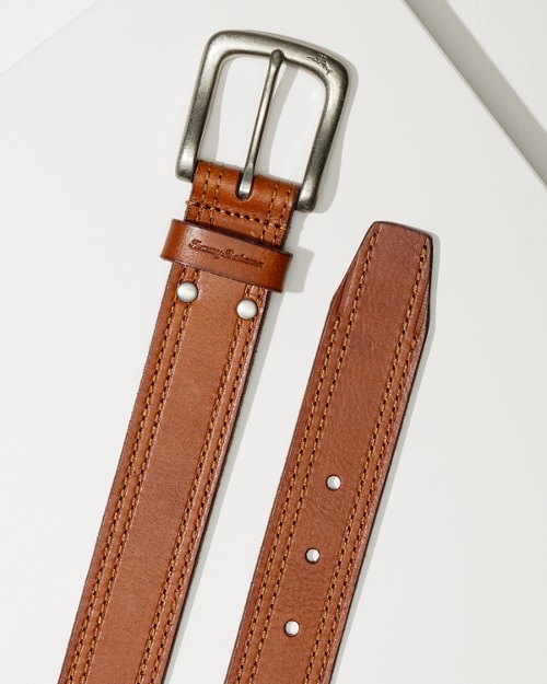 Leather Top-Stitch Belt