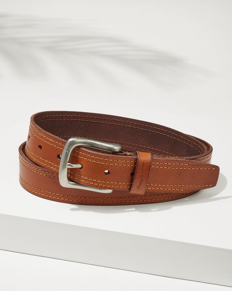 Leather Top-Stitch Belt