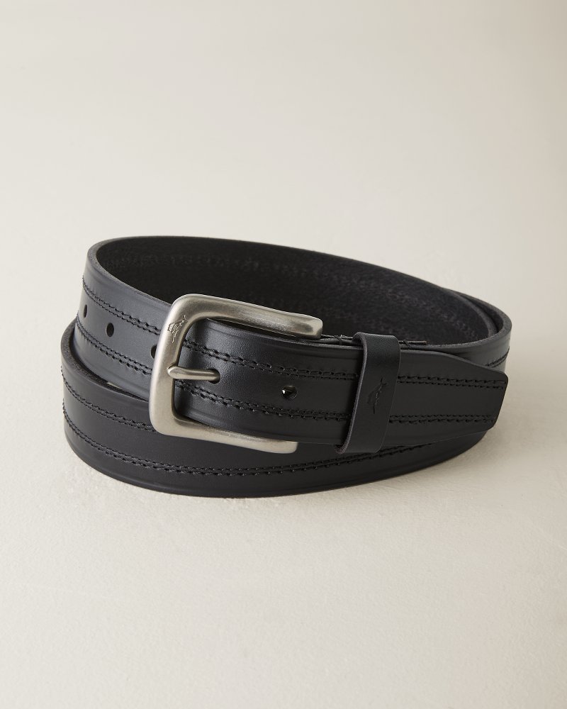 Double Stitch Leather Belt