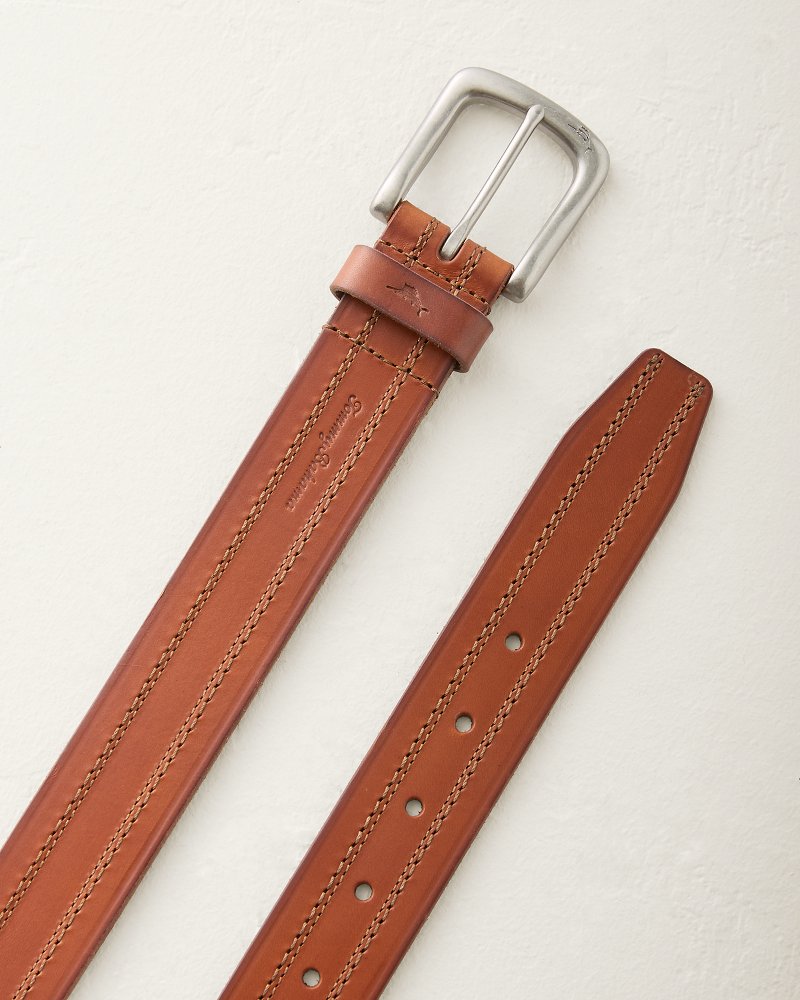 Double Stitch Leather Belt