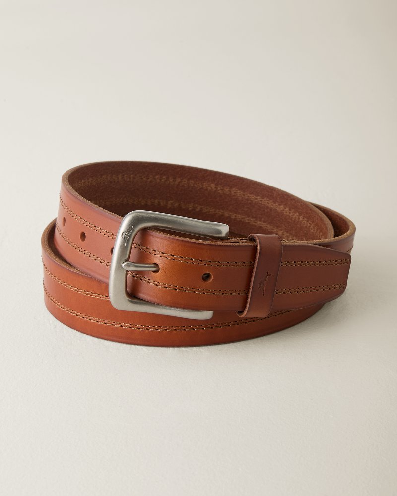 Double Stitch Leather Belt