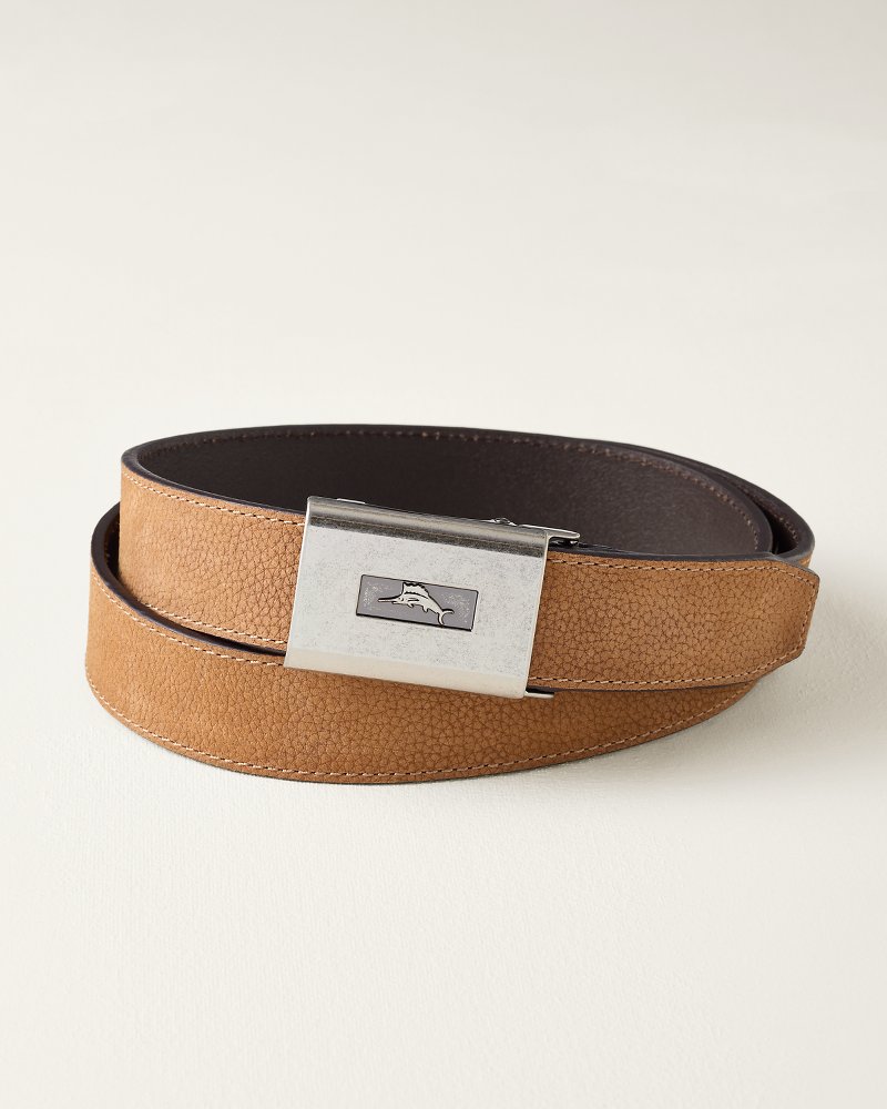 Tension Plaque Leather Belt