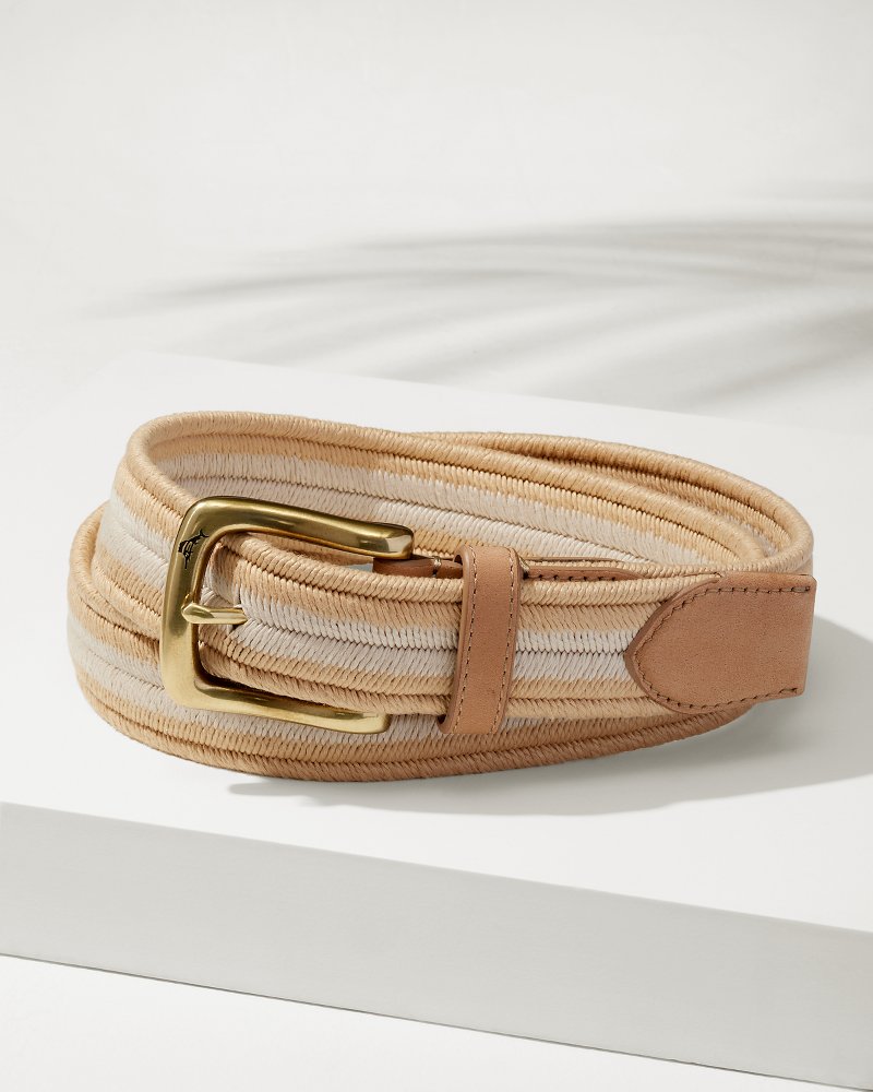 Two-Tone Herringbone Stretch Belt