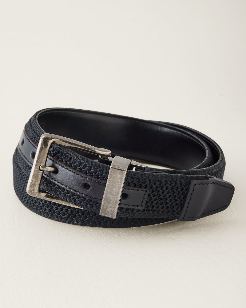 Reversible Webbed Leather Belt