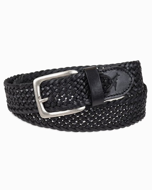 Leather Belt With Fine Leather Braid