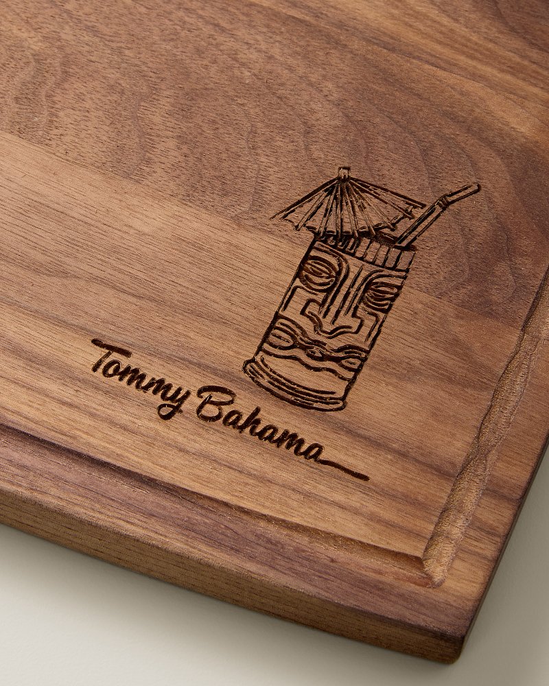 Tiki-Engraved Walnut Cutting Board