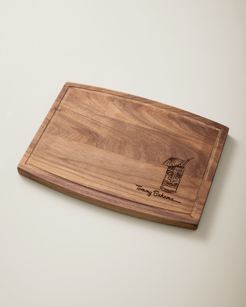 Tiki-Engraved Walnut Cutting Board