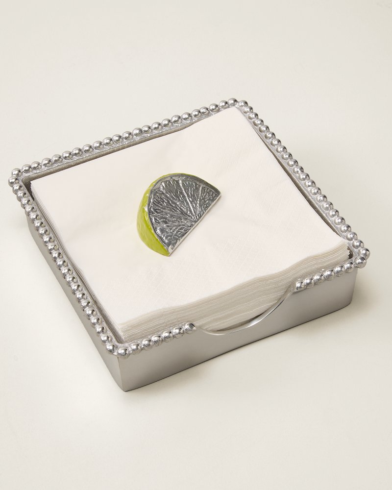 Mariposa Lime Wedge Beaded Napkin Box