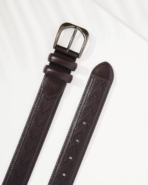 Big & Tall Embossed Leather Belt