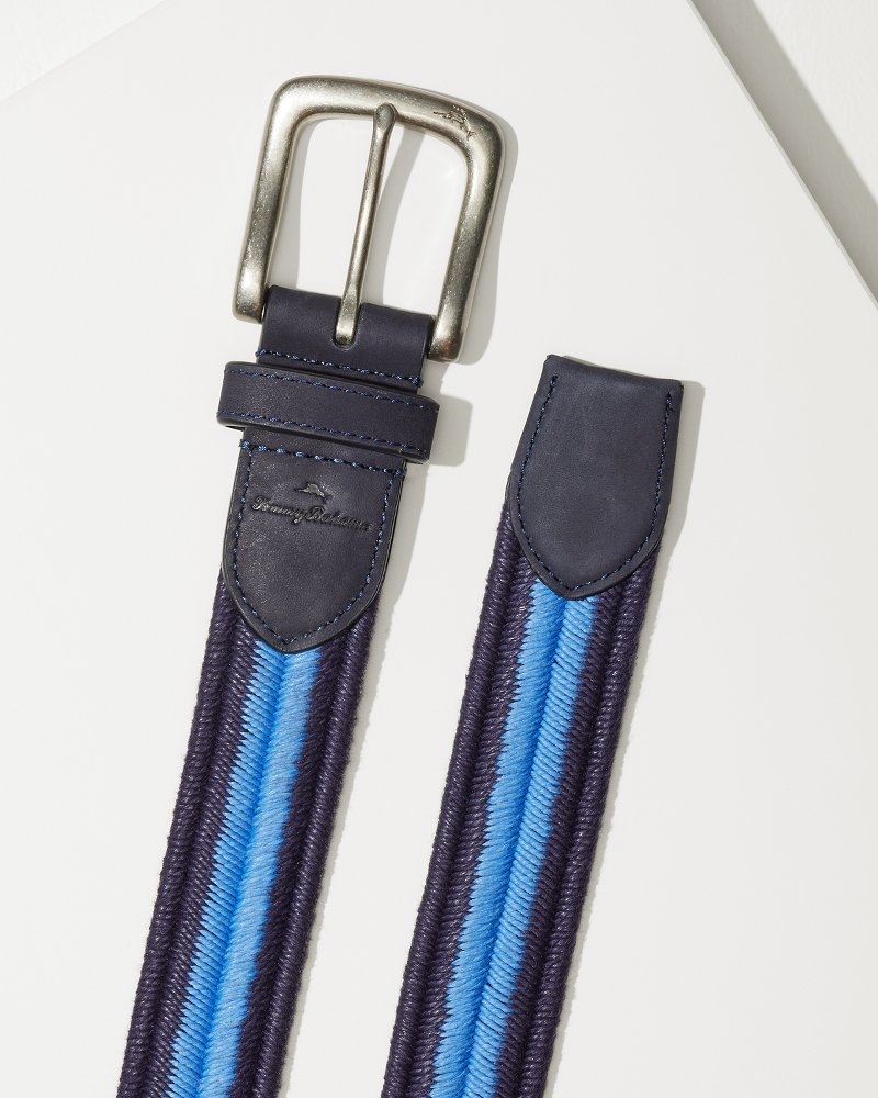 Big & Tall Two-Tone Herringbone Stretch Belt