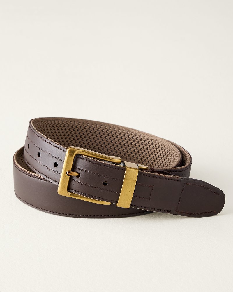 Big & Tall Reversible Webbed Leather Belt