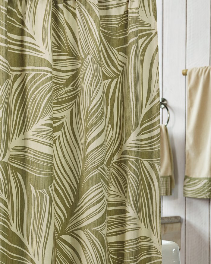 Montauk Drifter Shower Curtain, Tommy Bahama Palm Leaf Shower Curtain