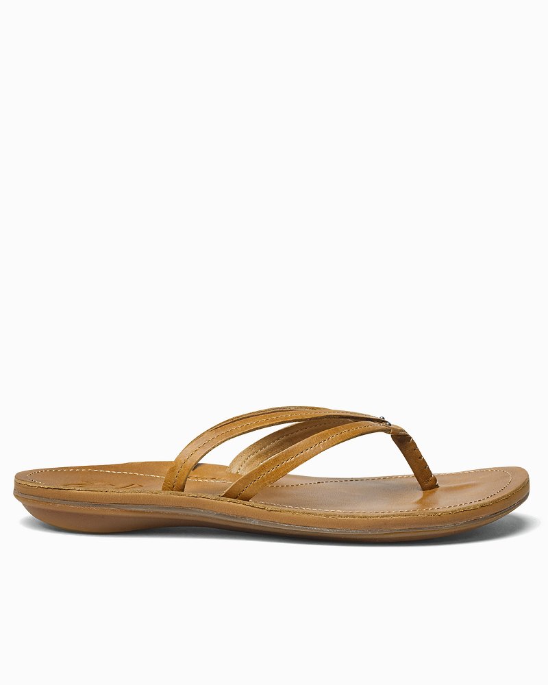 OLUKAI U'i Women's Beach Sandals, Premium Leather