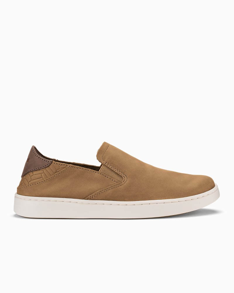 Women's OluKai Pehuea Leather Slip-On Shoes