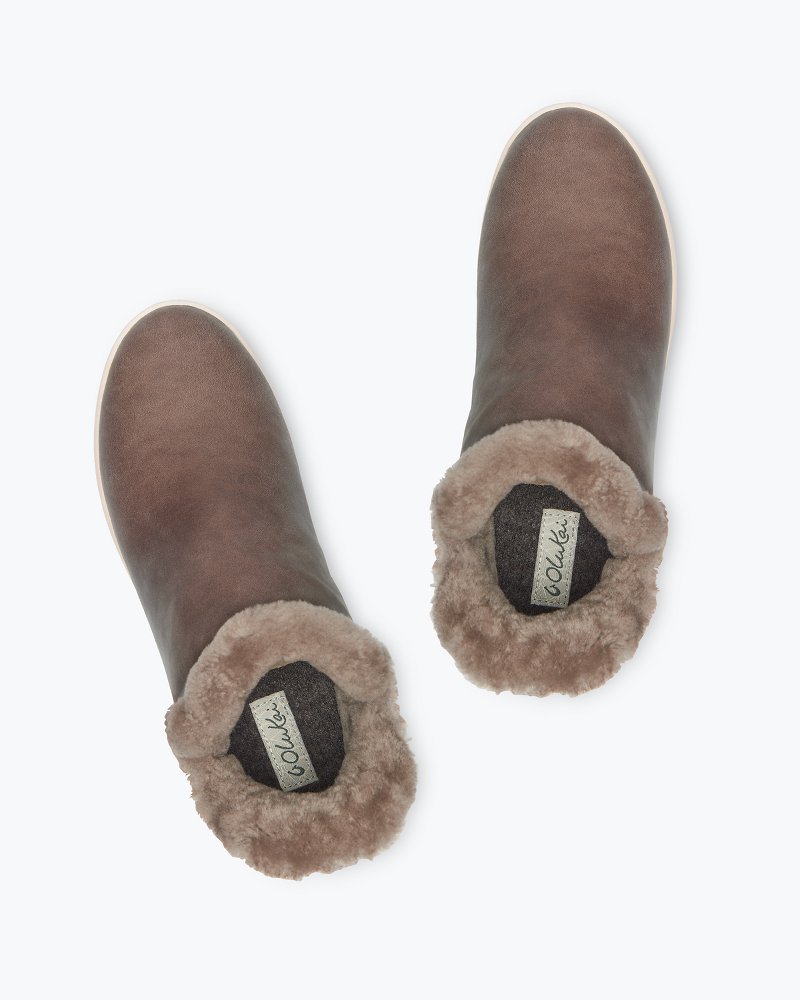 Women's Olukai | Malua Hulu Shearling Slipper Bootie | Tan