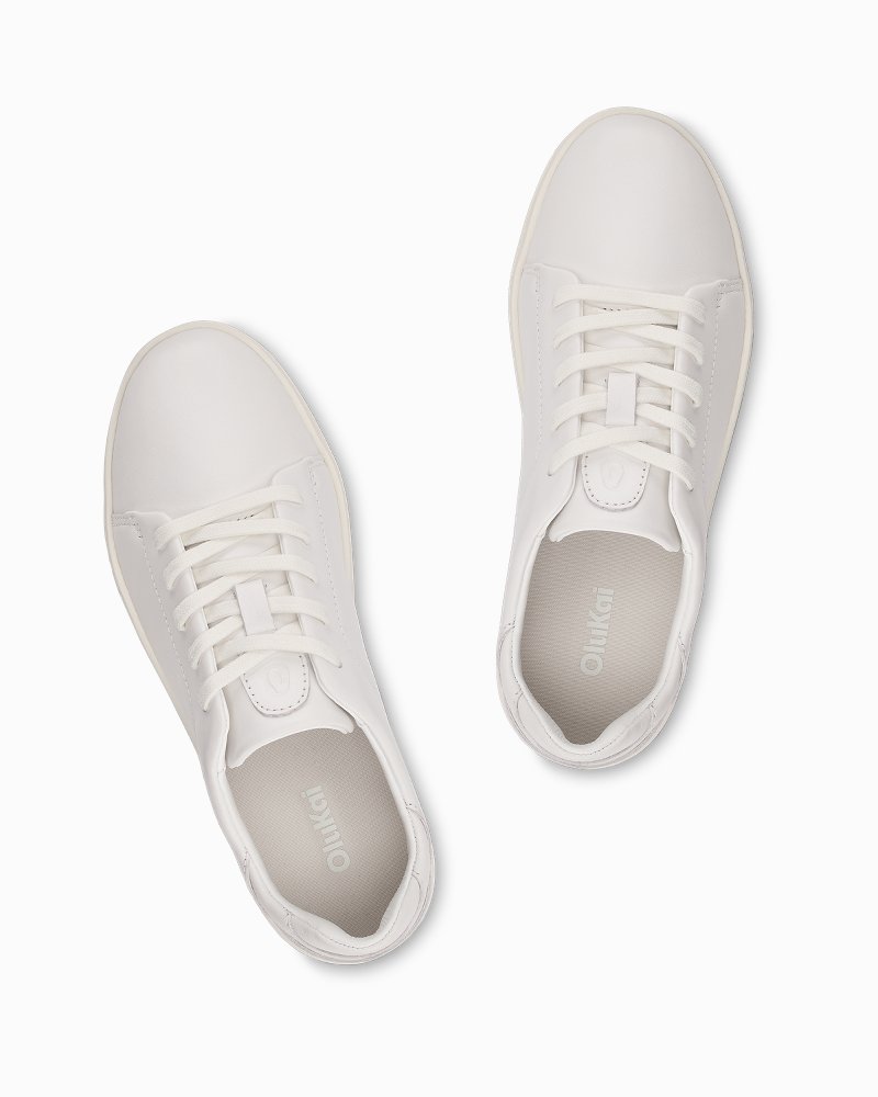 Women's OluKai® Pehuea Lī 'Ili Leather Lace-Up Sneakers