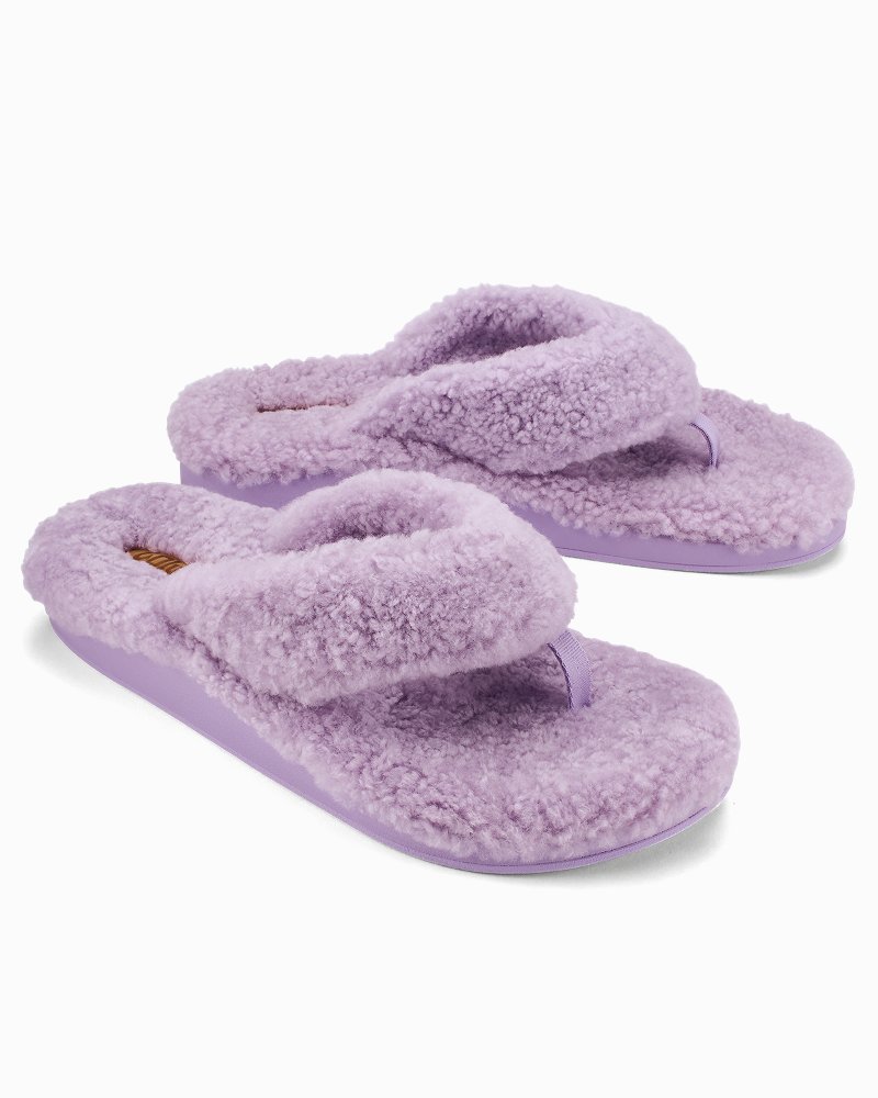 Olukai store Kipe’a Heu fuzzy flip flops/sandals Womens 7