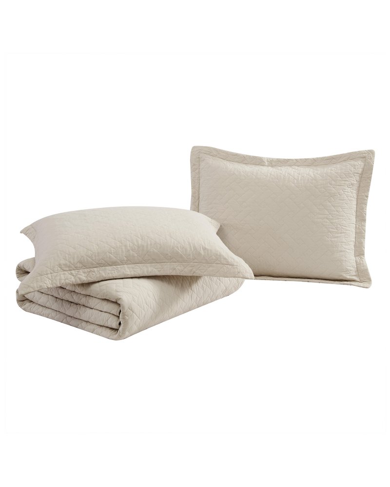 Raffia Solid 3-Piece King Quilt Set thumbnail 6