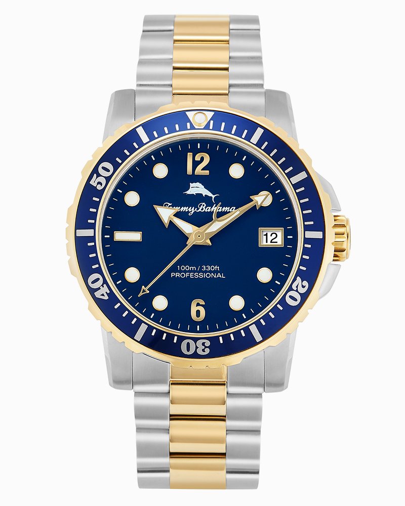 tommy bahama silicone diver watch