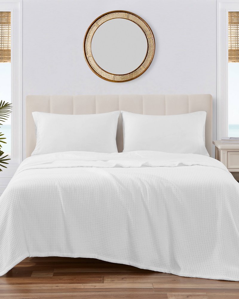 Bahama Coast White Full/Queen Blanket