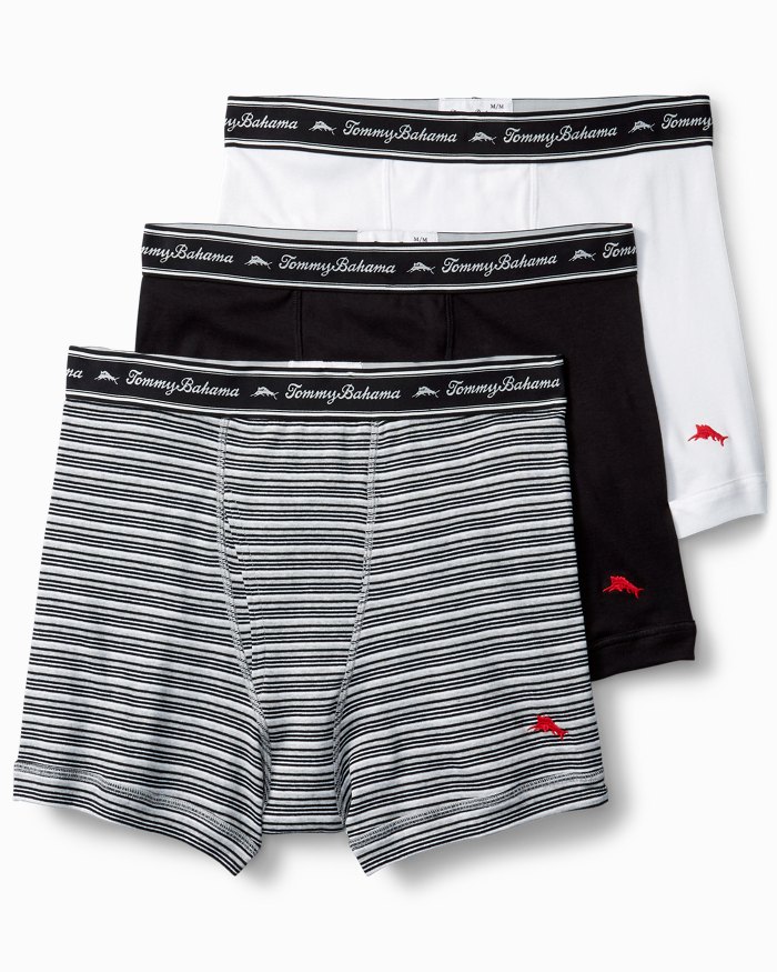 Tommy Bahama 3 Pack Boxer Briefs Men's Medium Underwear Black