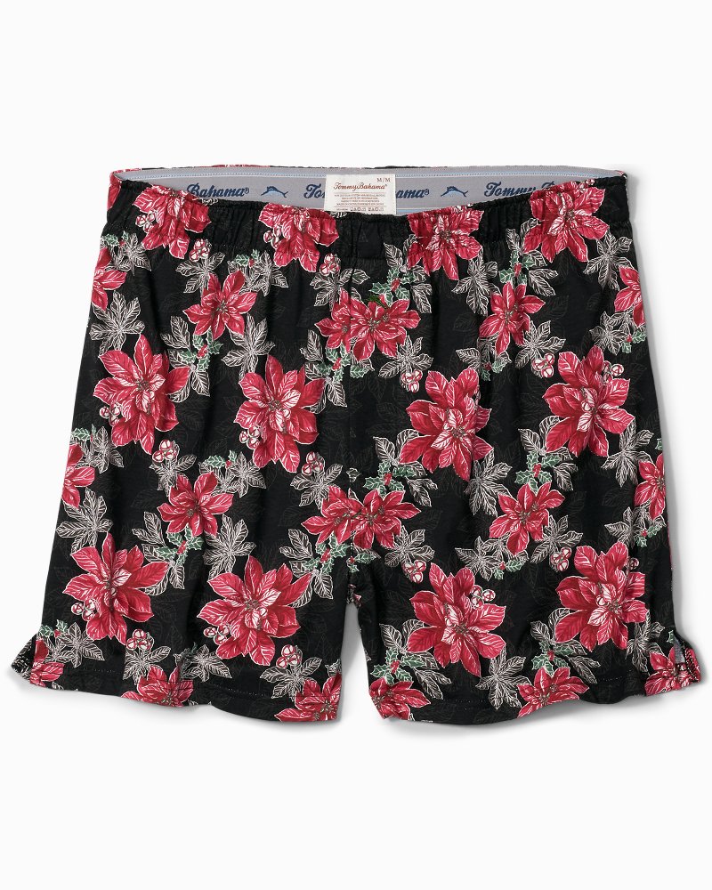 Christmas Holly Print Boxers