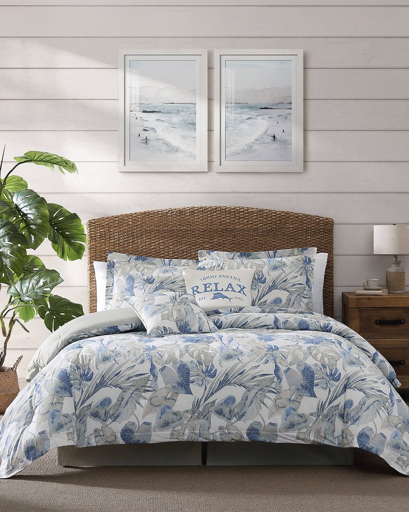  Tommy Bahama Get Cozy Comforter – 350 Thread Count, Breathable  100% Cotton Fabric – Weighted for All Season Toss & Turn Comfort –  Oversized King : Home & Kitchen