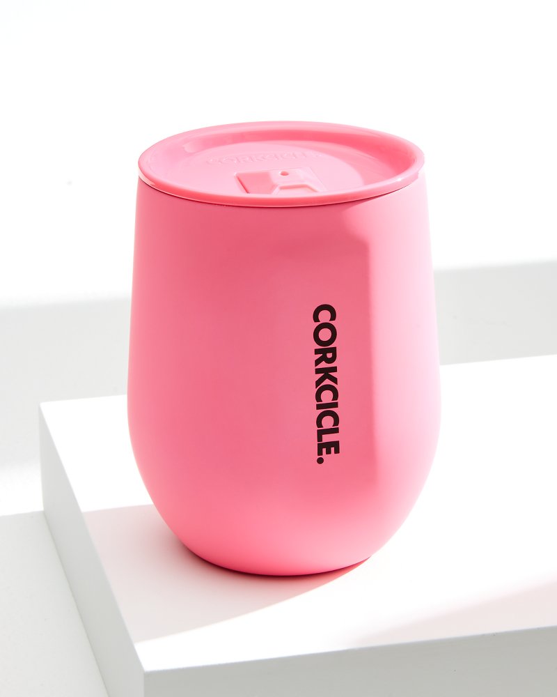 Corkcicle - Neon Lights Stemless Wine Glass - Sun Soaked Pink – Sunset & Co.